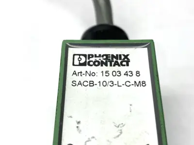 USED PHOENIX CONTACT DISTRIBUTOR BOX 10-PORT SACB-10/3-L-C-M8
