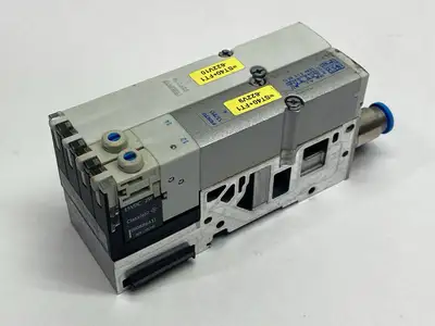VMPA2-FB-AP-2-1, VMPA2-M1H-G-PI, VMPA2-RP | Festo VMPA2-FB-AP-2-1 Sub Base w/ VMPA2-M1H-G-PI Solenoid Valve VMPA2-RP Cover - Used