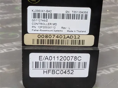 Fisher Rosemount KJ2003X1-BA2 Delta V MD Controller Module Rev. L Used