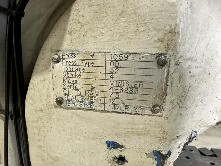 Used MINSTER 4 O.B.I. Presses Ohio US | Yoder Brothers machinery 16 #89821