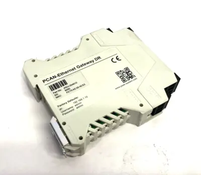 USED PEAK SYSTEMS PCAN-ETHERNET GATEWAY DR, CAN TO LAN GATEWAY IN DIN RAIL