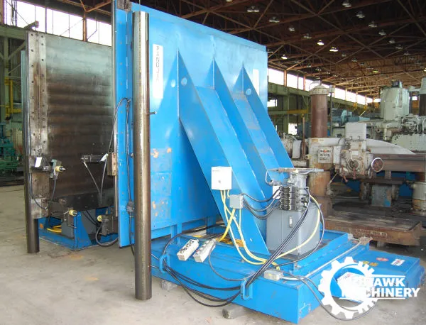 40,000 LB. PANDJIRIS “HTS-400” NON-ROTATING VERTICAL HEADSTOCK & TAILSTOCK WELDING POSITIONER w/VARI-SPEED TRAVEL CAR -