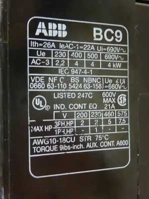 USED ABB BC9-30-01