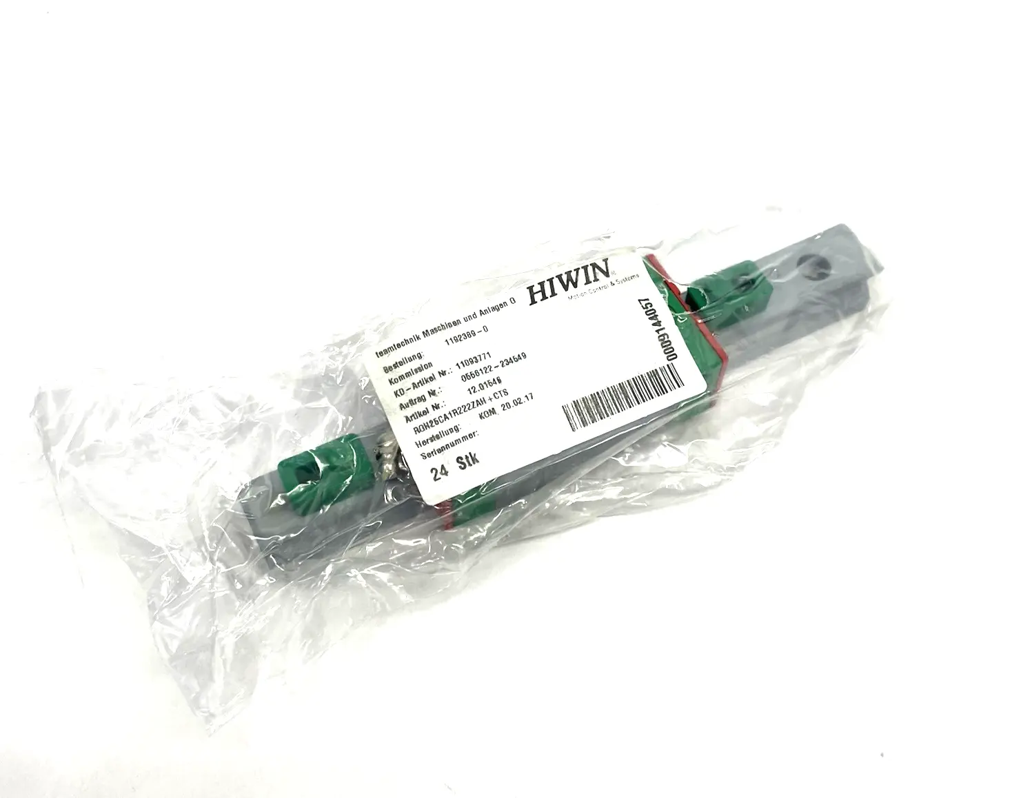 New | in-Stock Hiwin Linear Bear. Block and Guiderail Assembly 222mm Length Linear Guides Michigan US | Maverick Industrial Sales #1487684