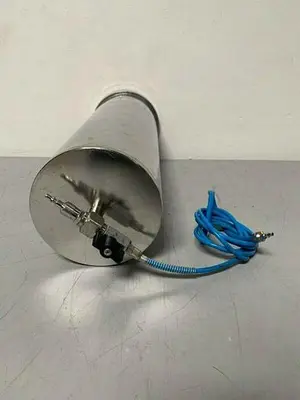 USED SARTORIUS 10 LITER STAINLESS STEEL 20" X 7" VESSEL W/ PNEUMATIC HOSE