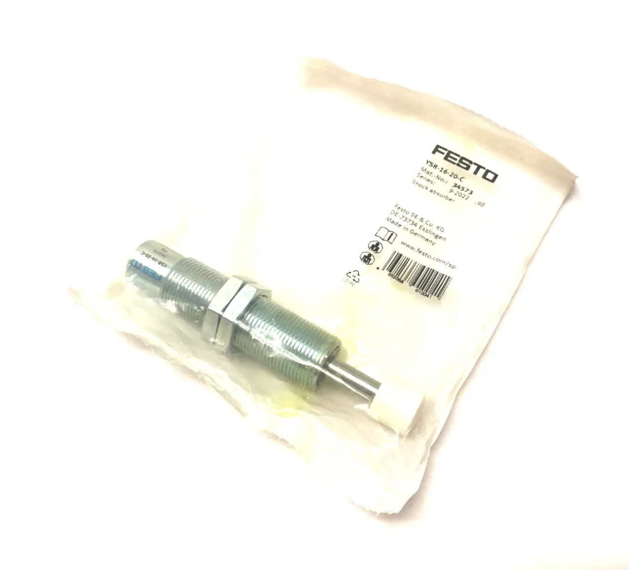 NEW FESTO SELF ADJUSTING SHOCK ABSORBER SIZE 16 20MM STROKE