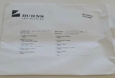 NEW Burns Engineering 20275-10C050030005T06M20/MT01