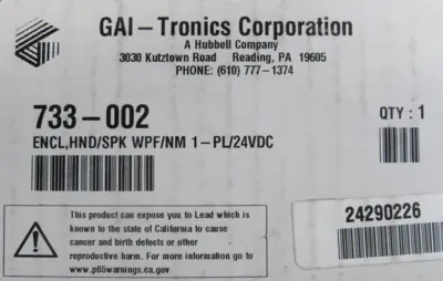 NEW GAI TRONICS 733-002 ENCLOSURE 733002