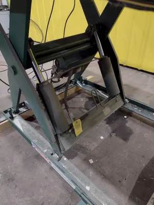 3000 LB X 72" X 48" SOUTHWORTH MODEL #LS4-36 HYDRAULIC SCISSOR LIFT TABLE WITH ROTATING,110V SINGLE PHASE: STOCK #20938