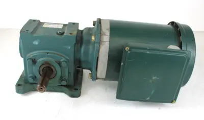 Reliance Electric P56H1337H Motor 3/4HP 1725RPM w/Dodge Tigear 10:1 Gear Reducer