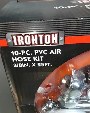 Ironton 10-PC. Pvc Air Hose Kit 3.8in. x 25Ft Loc4C38