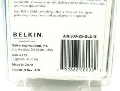 LOT OF 2 NEW BELKIN A3L980-25-BLU-S NETWORKING CABLE A3L98025BLUS