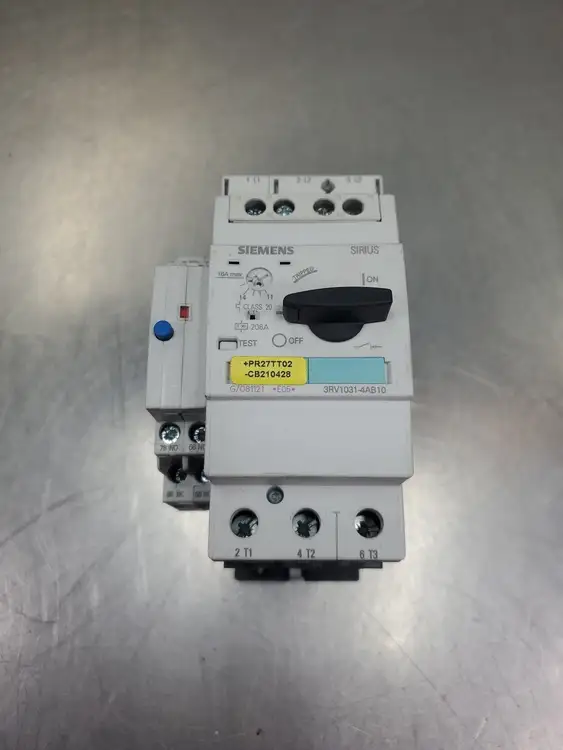 Used Siemens 3RV1031-4AB10 SIRIUS Overload Breaker w/3RV1921-1M Module Circuit Breakers South Carolina US | Palmetto Automation #1160780