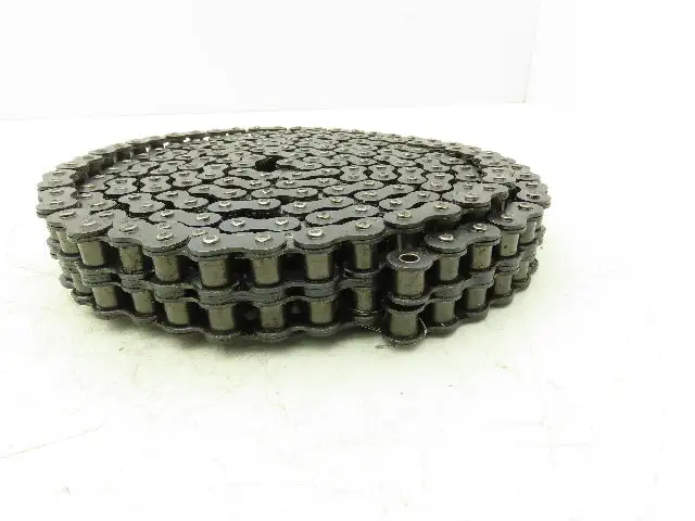 JWIS Double Strand Metric Roller Chain Riveted 0.625 Pitch 10' Length