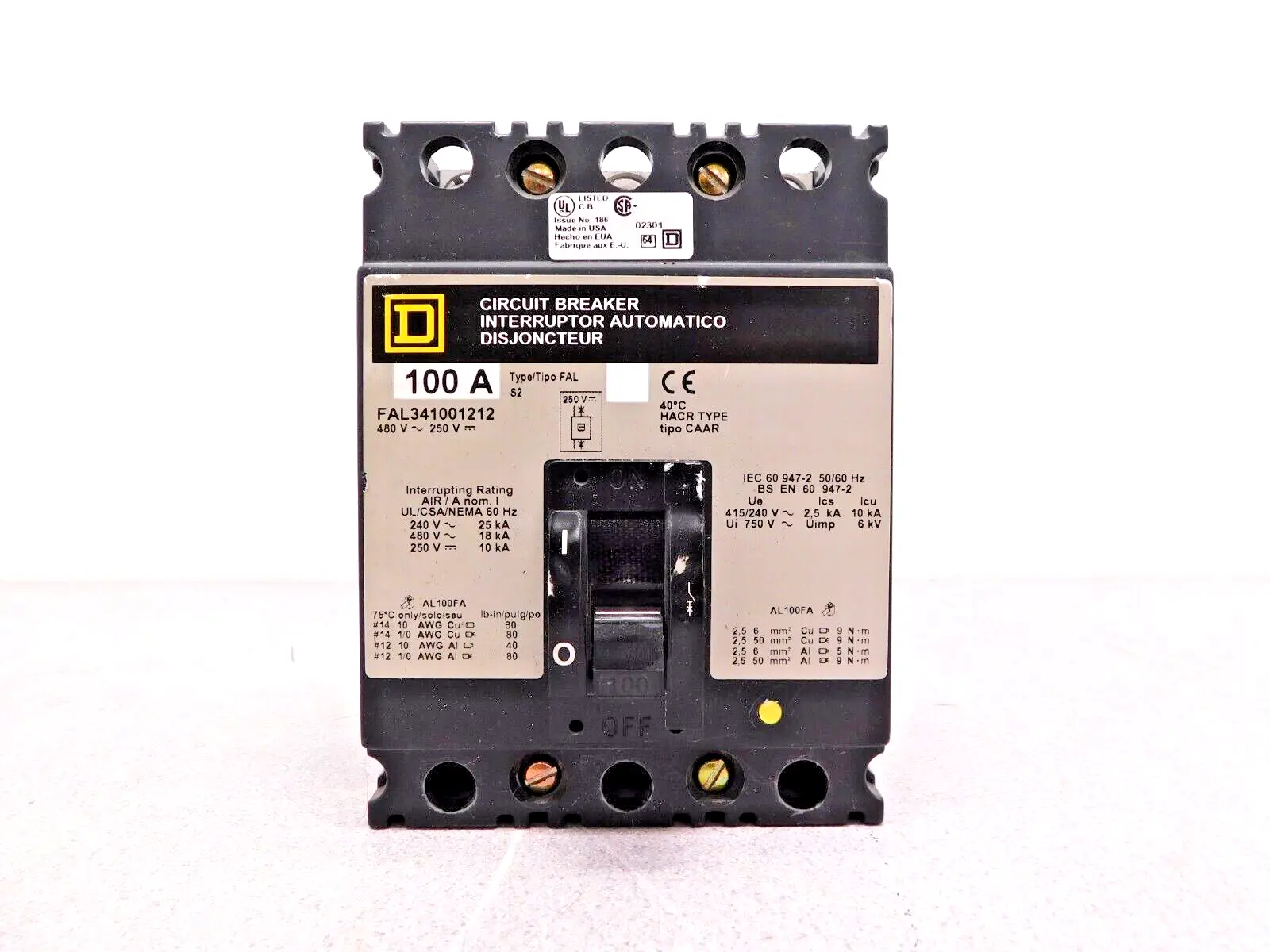 Used Square D FAL341001212 Circuit Breakers Ohio US | Equipment Recovery Corp. #1331031
