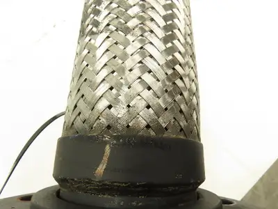 Weldbend 8' 8" x 3" Flanged Stainless Steel Braided Flex Hose  #300