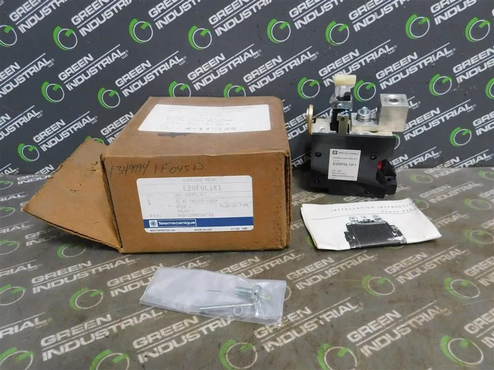 Telemecanique E20F0L1K1 Overload Relay Kit 200A 600VAC Size 4 Poles 1 New