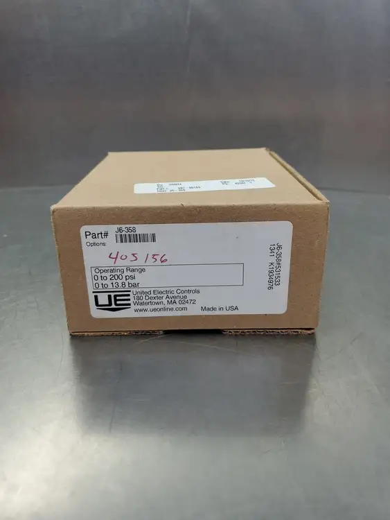 Used United Electric Controls J6-358, Option - 40515 Pressure Switches South Carolina US | Palmetto Automation #1158665