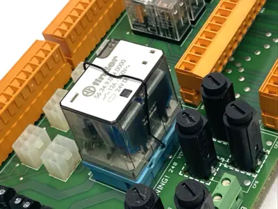 U704 | Cinpres Gas Injection  Relay & Connector Board PCB, Issue 1.1, Omron Relays - Used