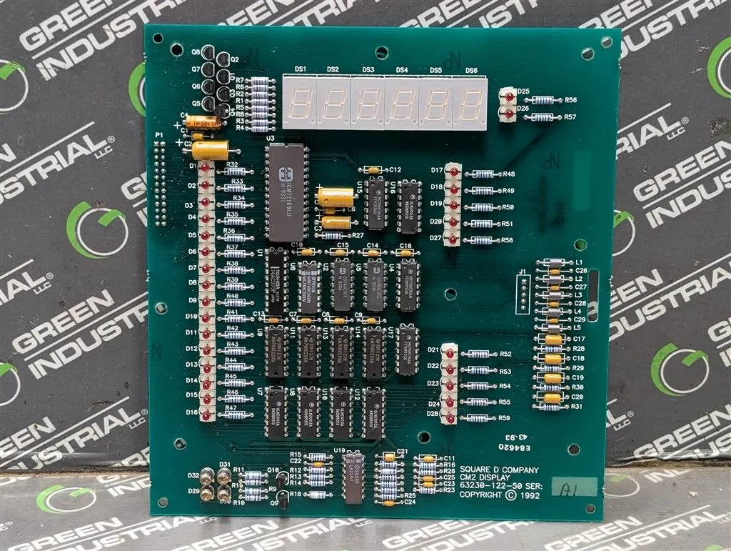 Square D 63230-122-50 PowerLogic CM2 Display Board Series A1 Used