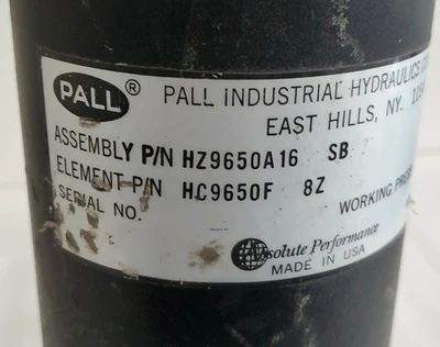 NEW Pall Industries HZ9650A16
