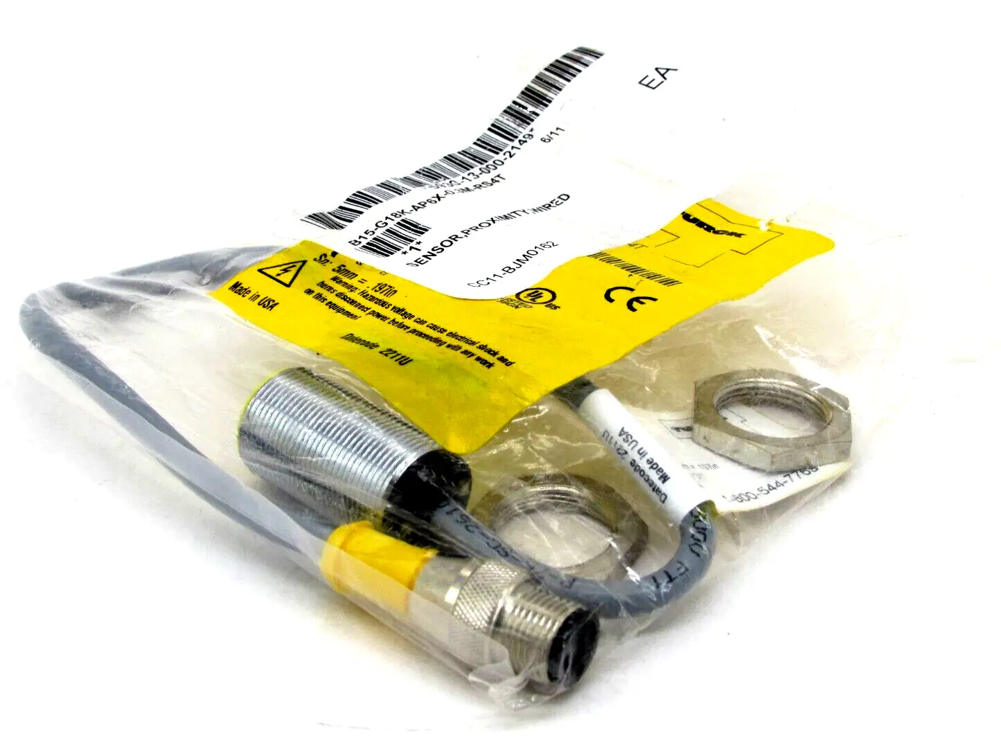 NEW TURCK B15-G18K-AP6X-0.3M-RS PROXIMITY SENSOR B15G18KAP6X 03MRS