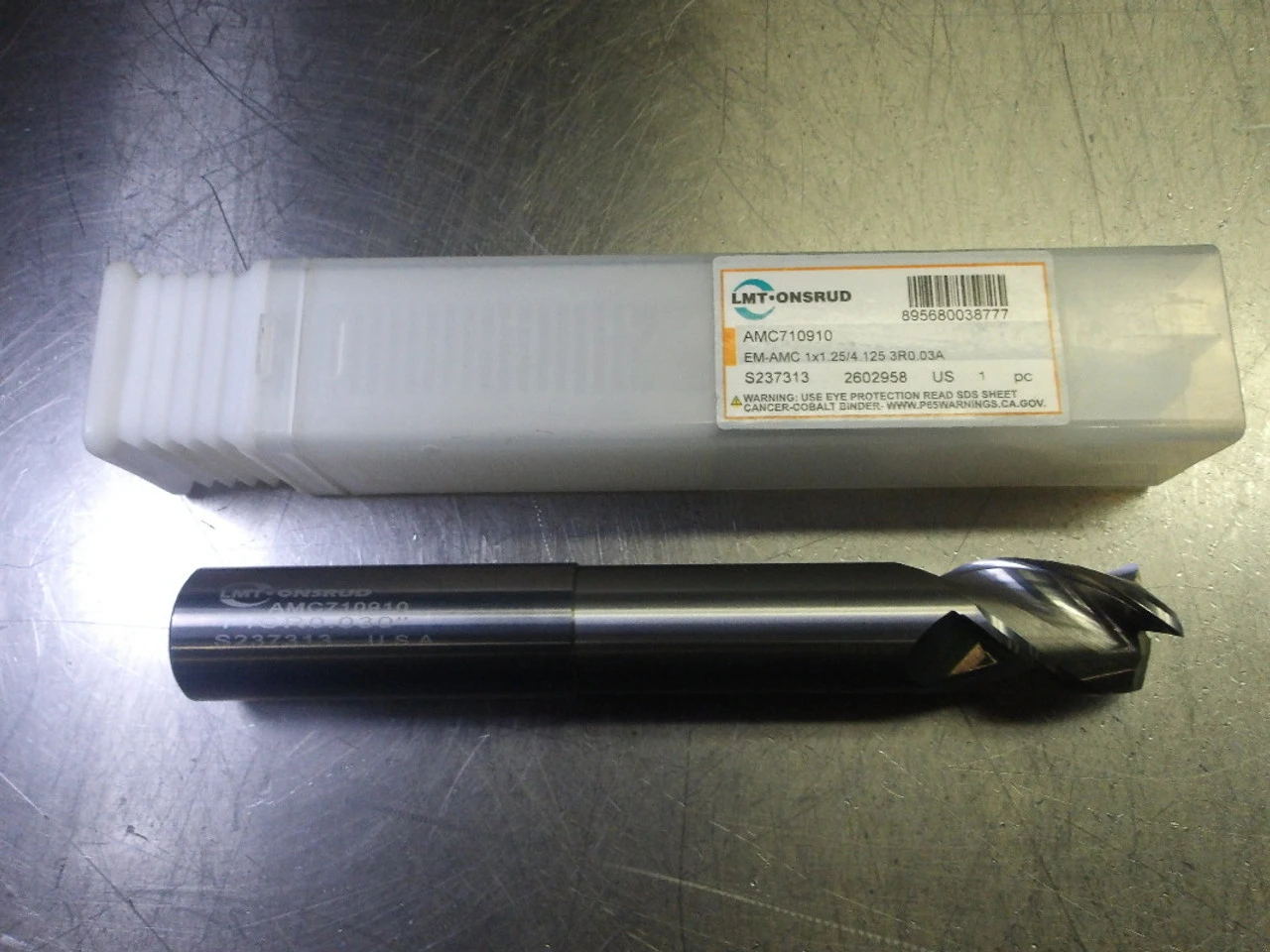 LMT Onsrud 1" 3 Flute Carbide CR Endmill 1" Shank .03" R AMC710910 (LOC1436A)