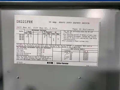 Used EATON DH221FRK Disconnects Ohio US | HGR 24 #1284745