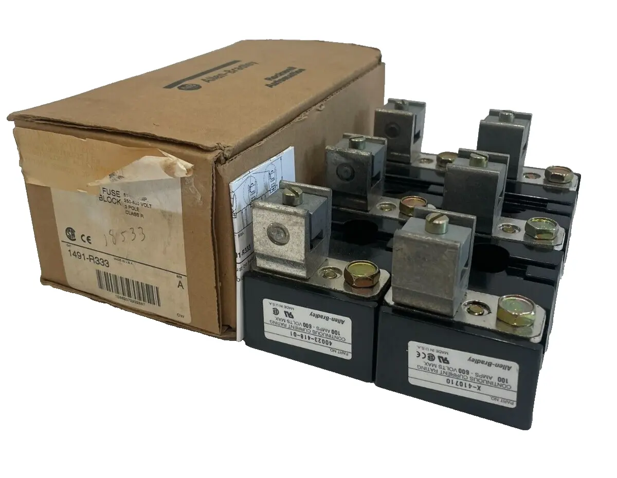 ALLEN BRADLEY 1491-R333 FUSE BLOCK SERIES A 1491R333 NEW, SURPLUS