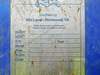 Used Alfa Laval AQ14-LFG Heat Exchangers | Equipment Recovery Corp. #1329807