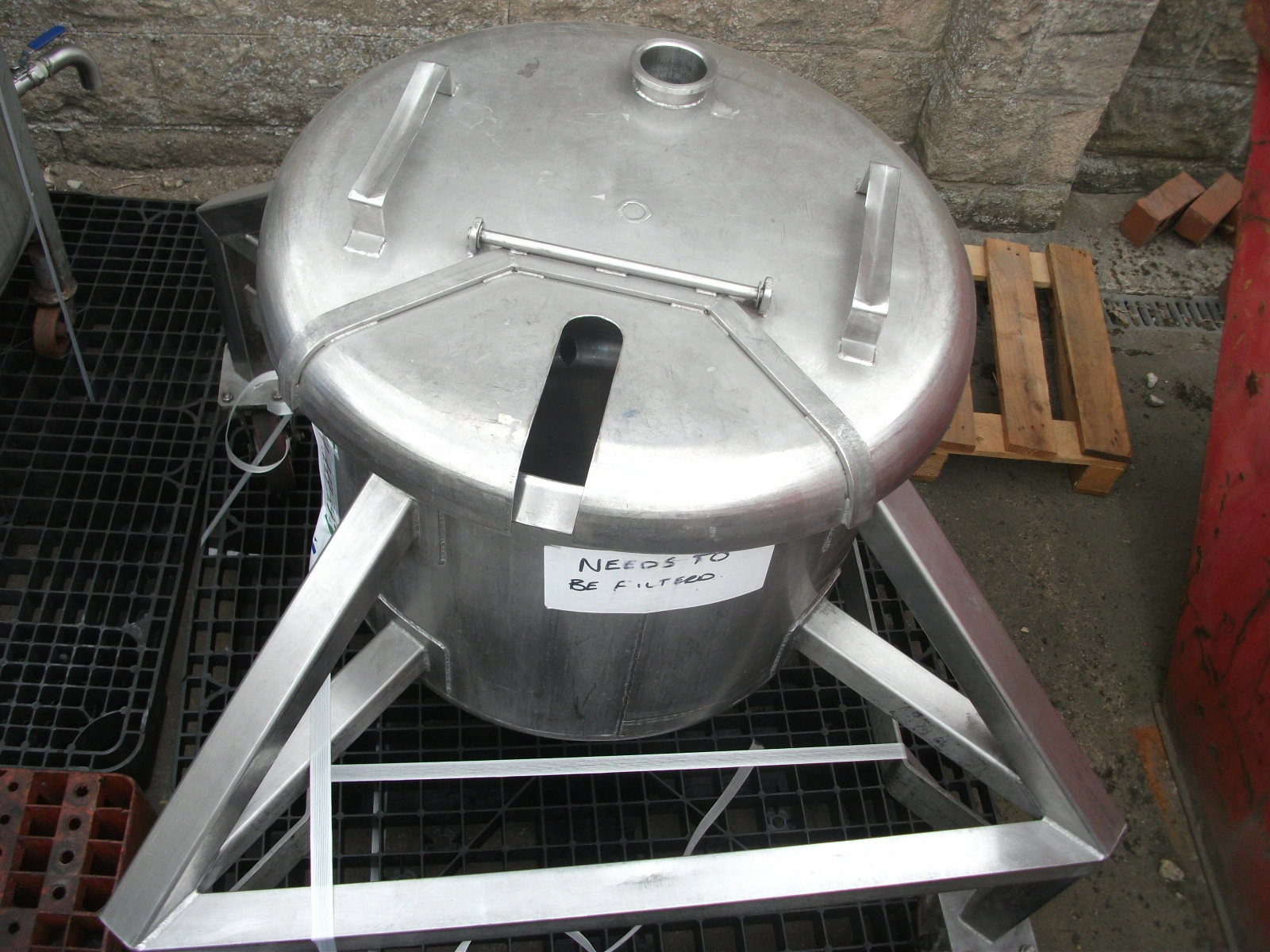 110 L S/S Open Top Trolley Tank