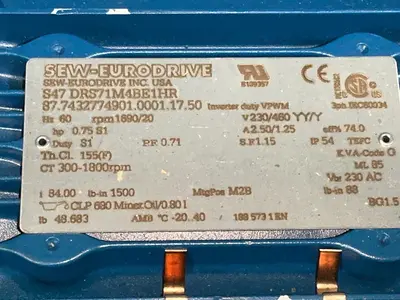 Used SEWEURODRIVE S47 DRS71M4/BE1HR Motors (misc) Ohio US | HGR 24 #1404906