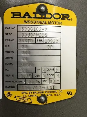 USED BALDOR 5036162-2