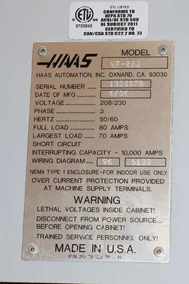 2006 HAAS VF-2SS MACHINING CENTERS, VERT., N/C & CNC | Prime Machinery (20)