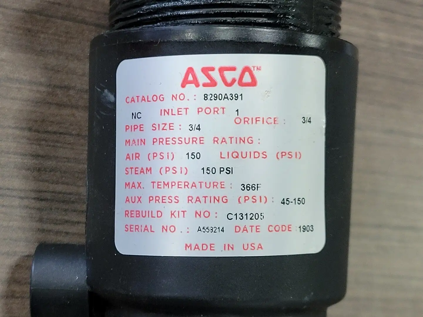 USED ASCO 8290A391