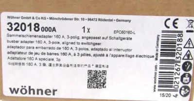 NEW WOHNER 32018 BUSBAR ADAPTER