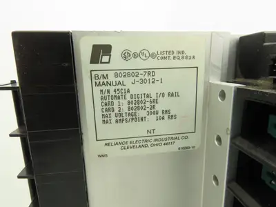 Reliance Electric 45C1A AutoMate Programmable Control I/O 8 Slot Base Lot Of 5
