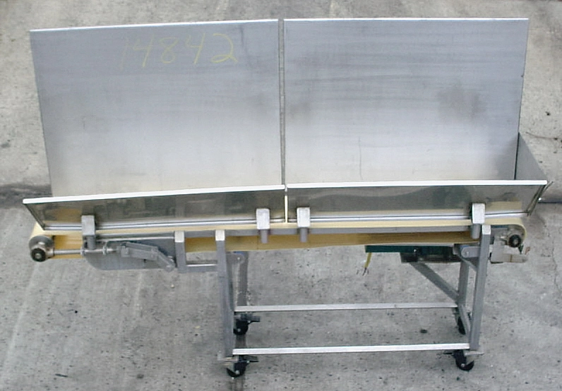 USED SS SANITARY BELT CONVEYOR 10" W X 80" LONG