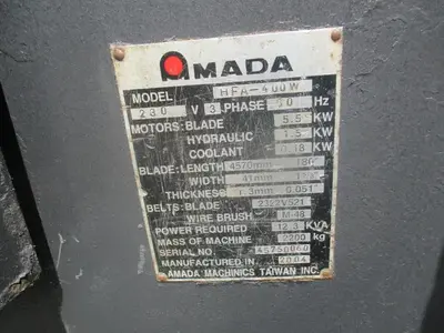 USED 2004 AMADA HFA-400W