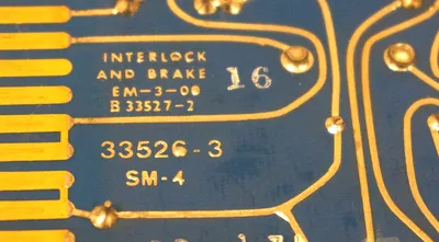 USED INLAND MOTOR CORP. EM-0-00 INTERLOCK AND BRAKE BOARD 16-8B-134, 33526-3