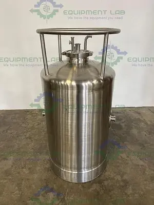 USED PRECISION 200 LITER STAINLESS STEEL PROCESS / PRESSURE VESSEL 100 PSI