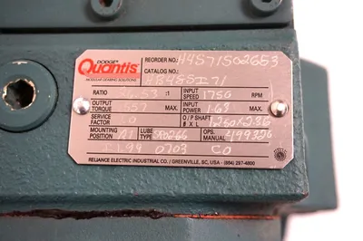 NEW DODGE QUANTIS HB482SI71 REDUCER 26.53RATIO 1557RPM
