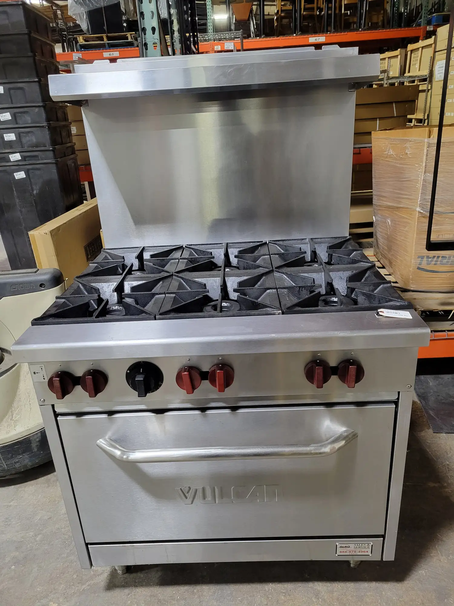 Vulcan SX36 SX Series 36" Natural Gas 6 Burner
