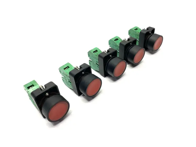 Used AutomationDirect Momentary Red Pushbutton 30mm IP65 LOT OF 5 Relays & Switches Michigan US | Maverick Industrial Sales #1392624