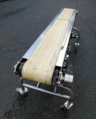 USED 8 X 66 SS BELT CONVEYOR 8 X 66