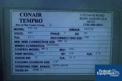 USED Conair Group 9 KW Conair TC1-D1 Thermolator