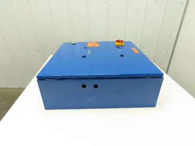Electrical Enclosure 60x60x20mm Wall Mount 23A 3 Pole Disconnect Blue