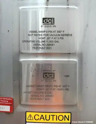 Used DCI _UNKNOWN_ Jacketed Tanks Illinois US | Aaron Equipment #1406429