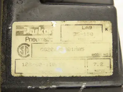 Parker GG20025B01M05 Pneumatic Solenoid Control Valve 120V 1/4" NPT