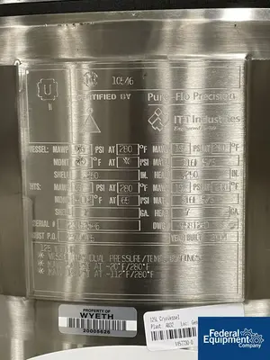 USED ITT 125 Liter Integrated Biosystems Cryovessel, 316L S/S, 50/65#